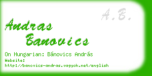 andras banovics business card