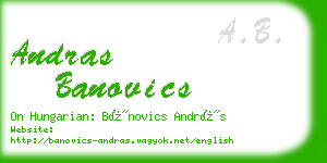 andras banovics business card